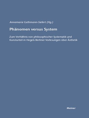 cover image of Phänomen versus System